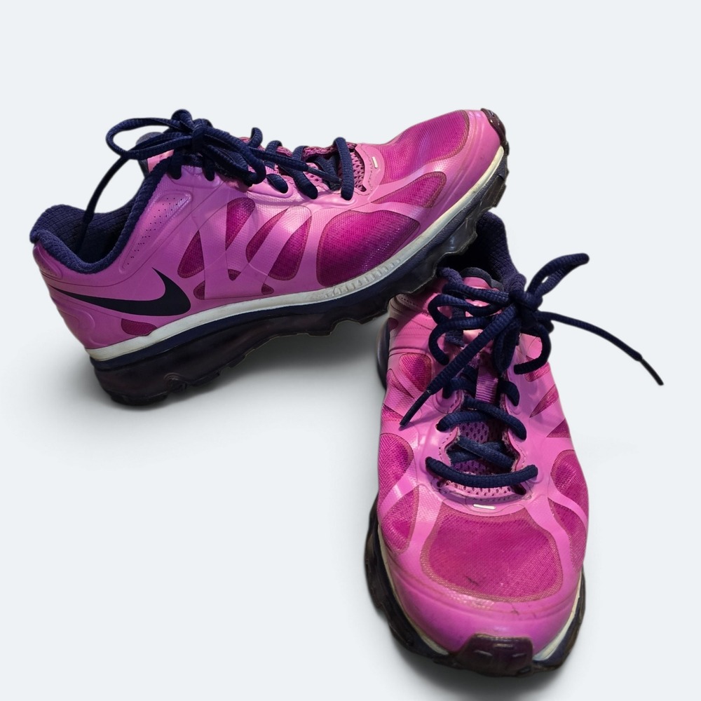 Nike Air Max 2012 Pink Purple Running Shoes Kids Size 6Y / Womens 7.5
